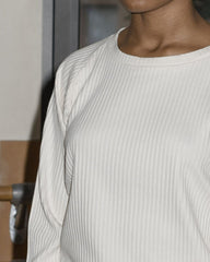 Baserange - Basic Sweat en Molleton de Coton - Blanc-Pulls et Sweats-FBSRI000