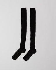 Baserange - OverKnee Socks en Coton Biologique - Noir-Sous-Vêtements-KOK