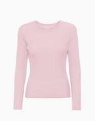 Colorful Standard - Women Organic Rib LS T-shirt - Faded Pink-Tops-CS2055