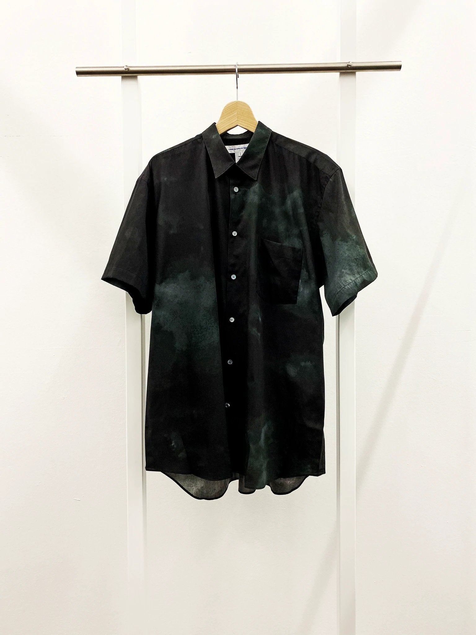 Chemise Homme Comme Des Garçons Noir - Taille XL - Col Boutonné Uni - Neuf Avec Étiquettes