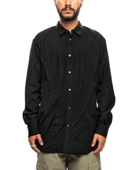 Comme des Garçons SHIRT - Long Sleeve shirt - Black-Chemises-FK-B030-S23