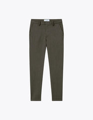 Les Deux - Como Reg Herringbone Suit Pants - Olive Night/Dark Brown-Pantalons et Shorts-LDM501085