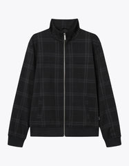 Les Deux - Como Check Harrington Wool Mélange Jacket - Charcoal Mélange/Grey Mélange-Pulls et Sweats-LMD610127