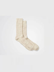 Norse Projects - Bjarki Neps Socks - Ecru-chaussettes-N82-0008