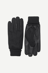 Samsoe Homme - Katihar Gloves Black – Gants bi-matière-Accessoires-M18407206