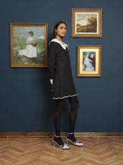 Sister Jane - Starry Night Mini Dress - Coal Black-Robes-DR1953BLK
