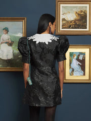 Sister Jane - Victoria Jacquard Mini Dress - Coal Black-Robes-DR1953BLK