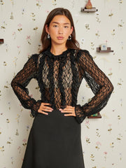 Sister Jane - Trifle Lace - Pitch Black-Tops-