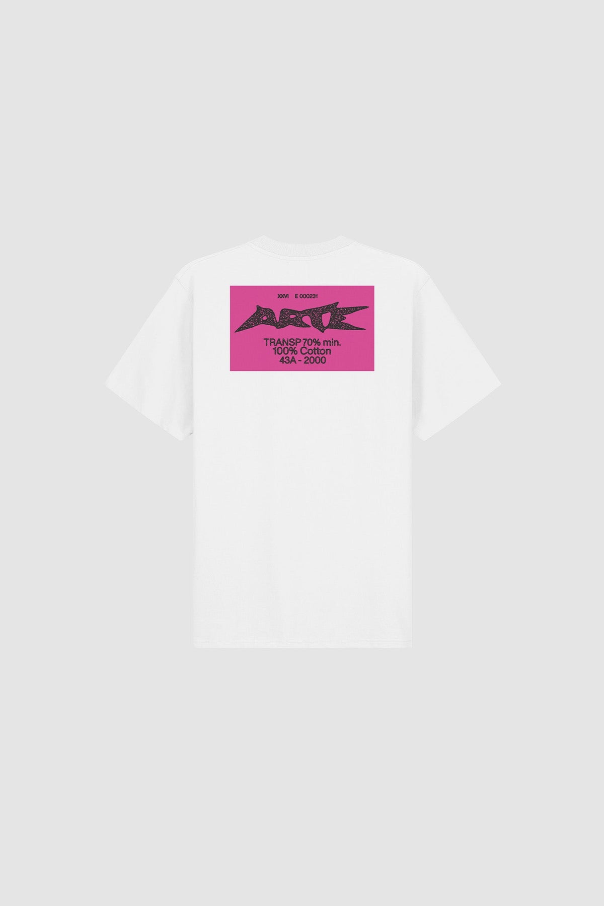 Arte Antwerp Composition T-shirt blanc — packshot dos graphisme rose