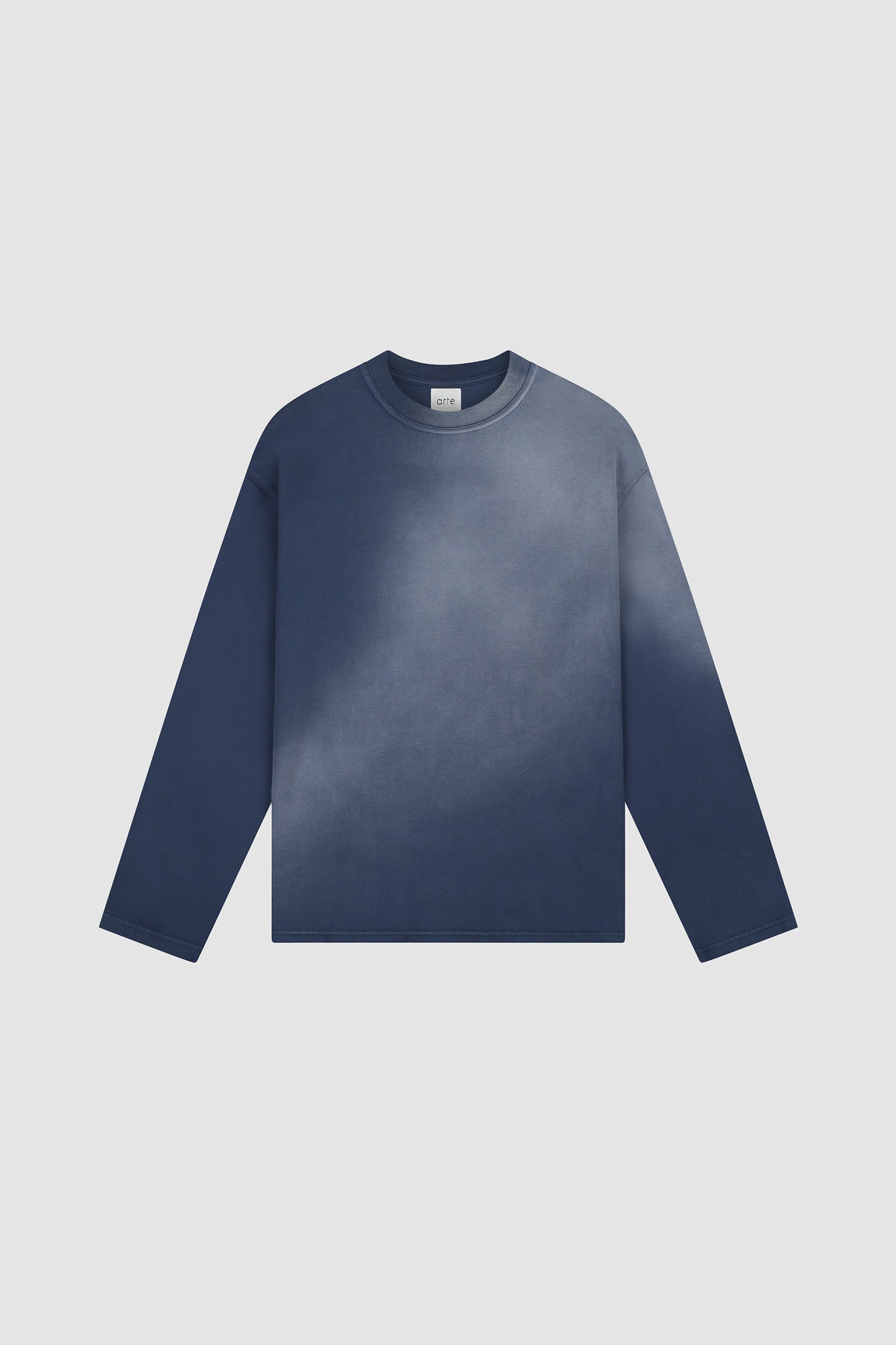 Arte Antwerp Stencil Sunfade Longsleeve bleu marine — packshot face