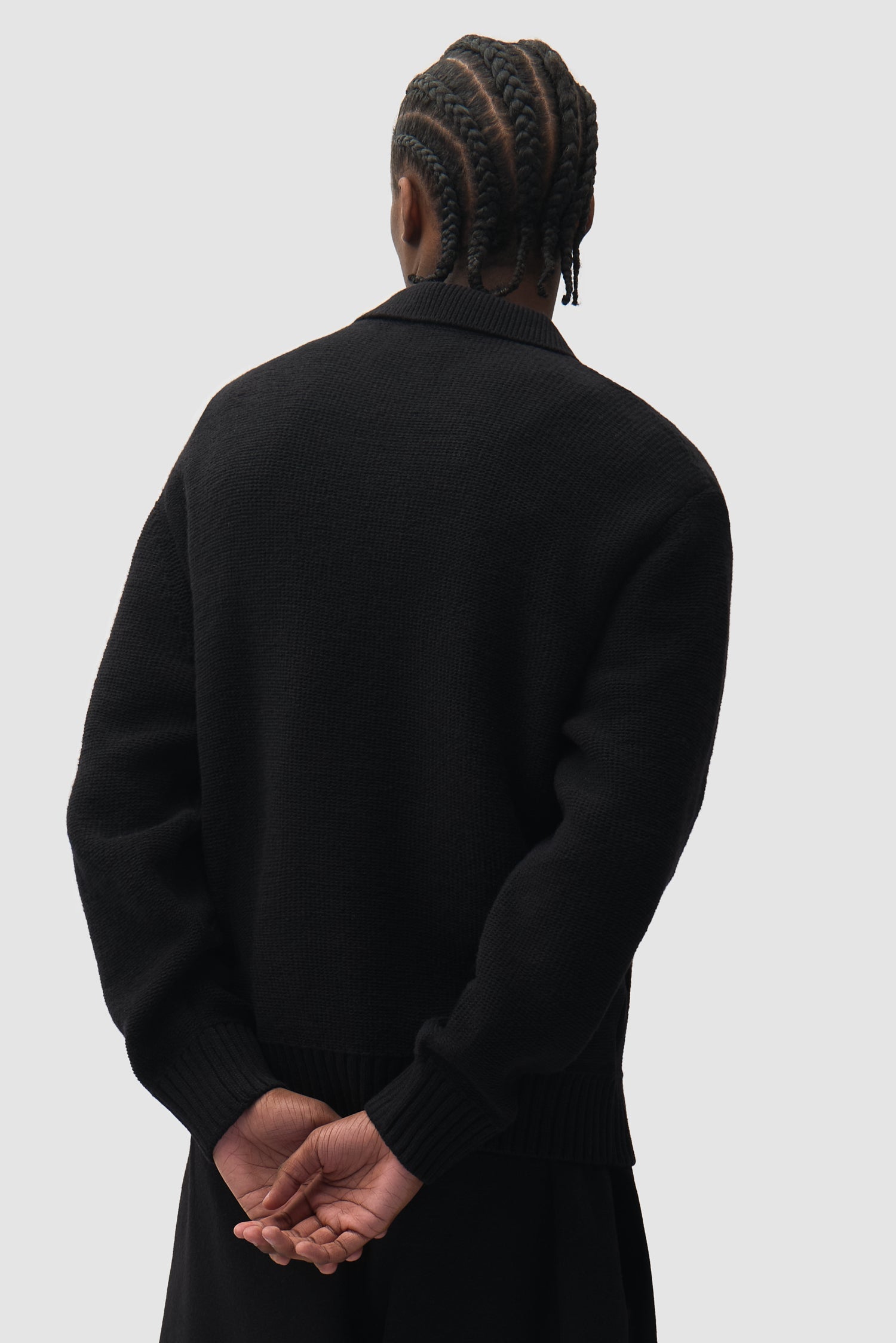 Arte Antwerp AW26 Stencil Zip Cardigan noir — ADG Studio