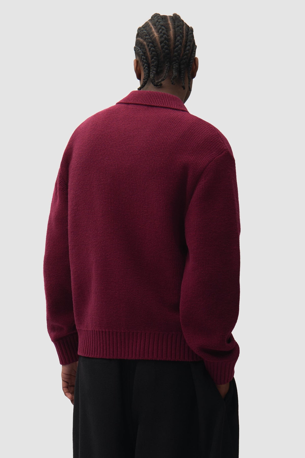 Arte Antwerp Stencil Zip Cardigan bordeaux — lookbook dos