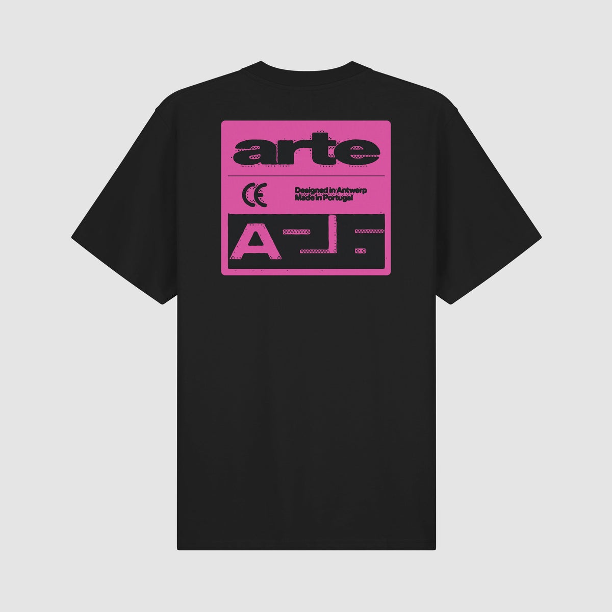 Arte Antwerp t-shirt Pink Serial noir — packshot face