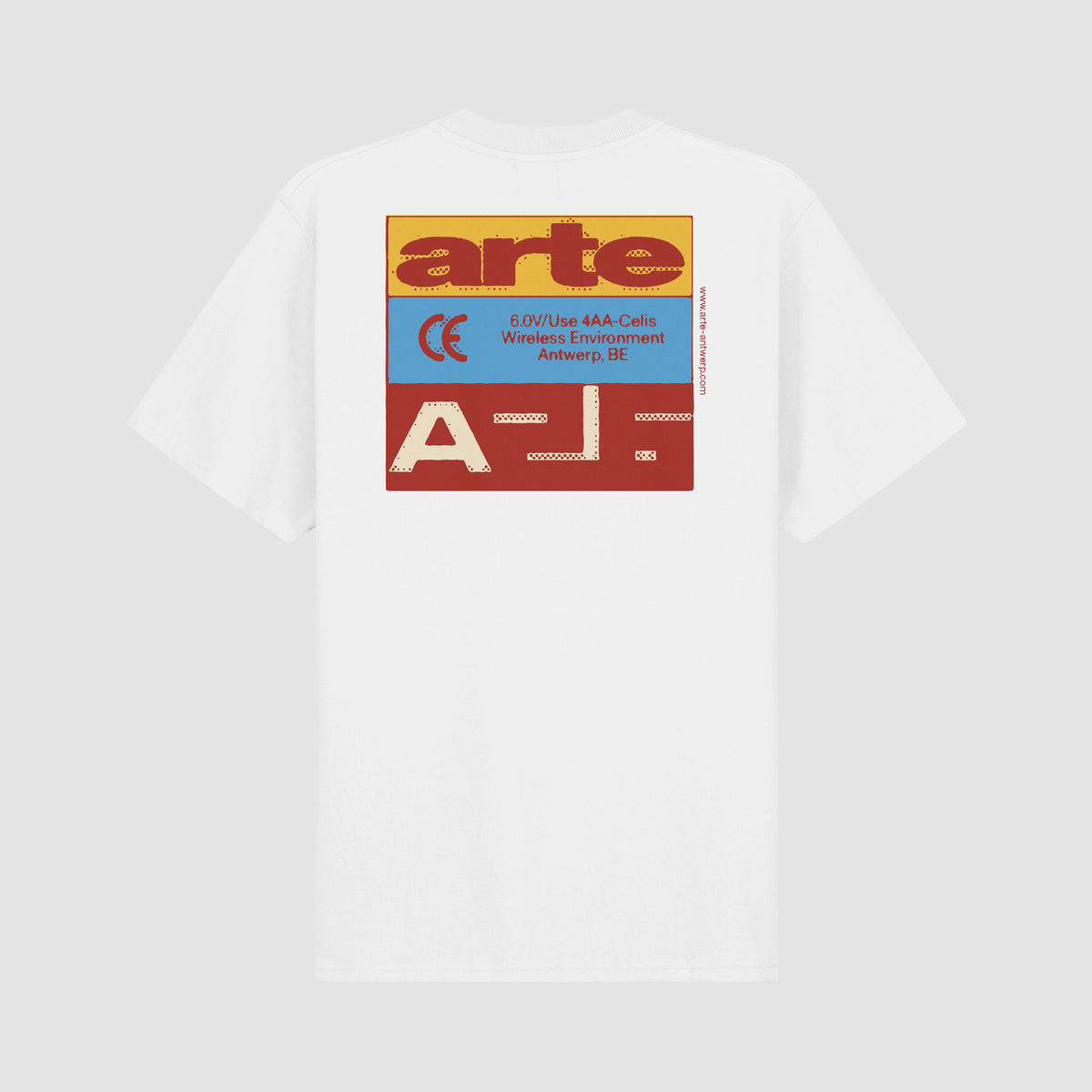 Arte Antwerp t-shirt Tricolor Serial blanc — packshot face