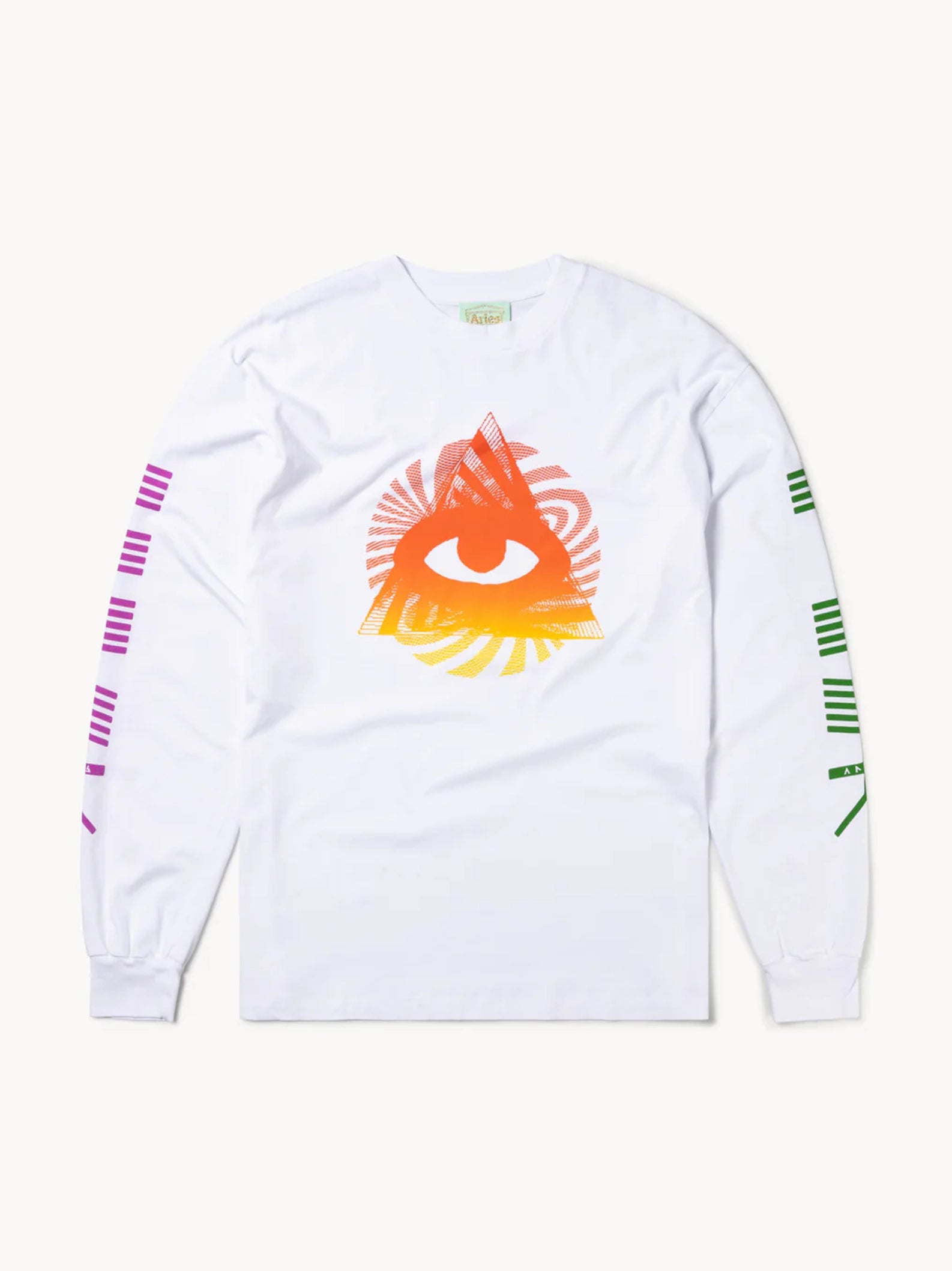 Aries Arise - Neo Druid LS Tee - White-T-shirts-STAR60020