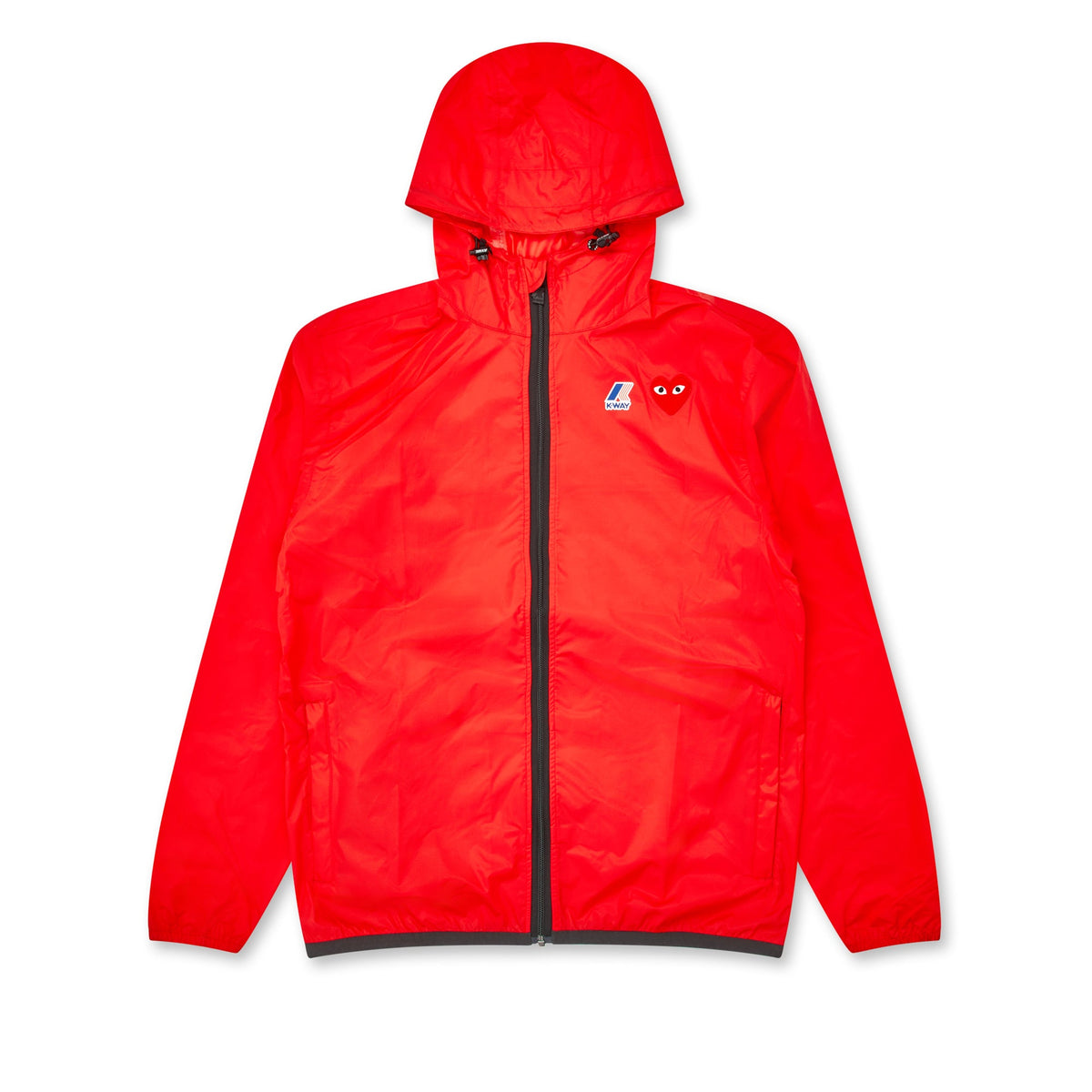 Comme Des Garçons x K-Way veste zip rouge — packshot face