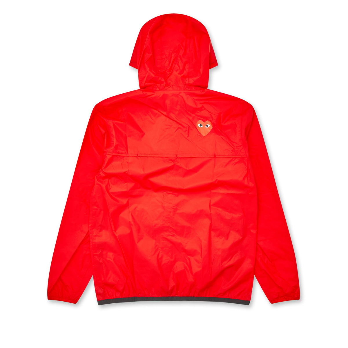Comme Des Garçons x K-Way veste zip rouge — packshot dos cœur Play