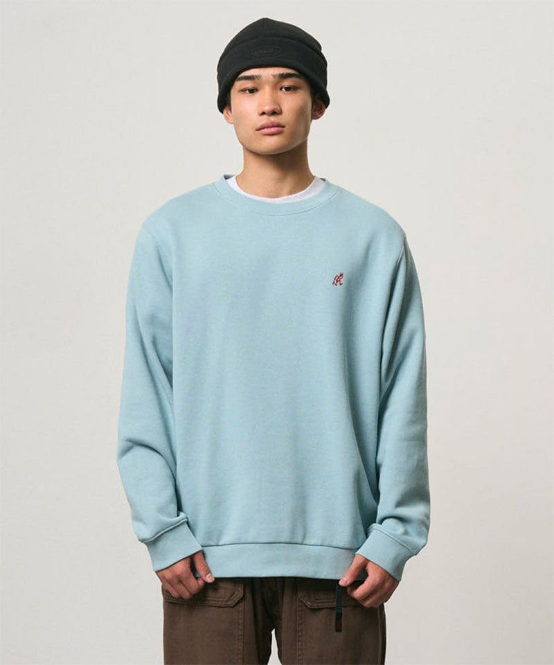 Gramicci One Point Crew Sweatshirt Bleu stone — profil