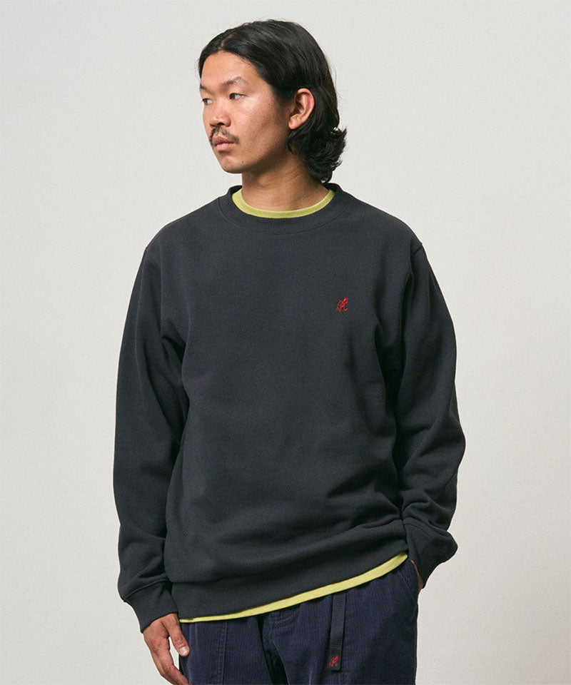 Gramicci One Point Crew Sweatshirt Noir vintage — profil
