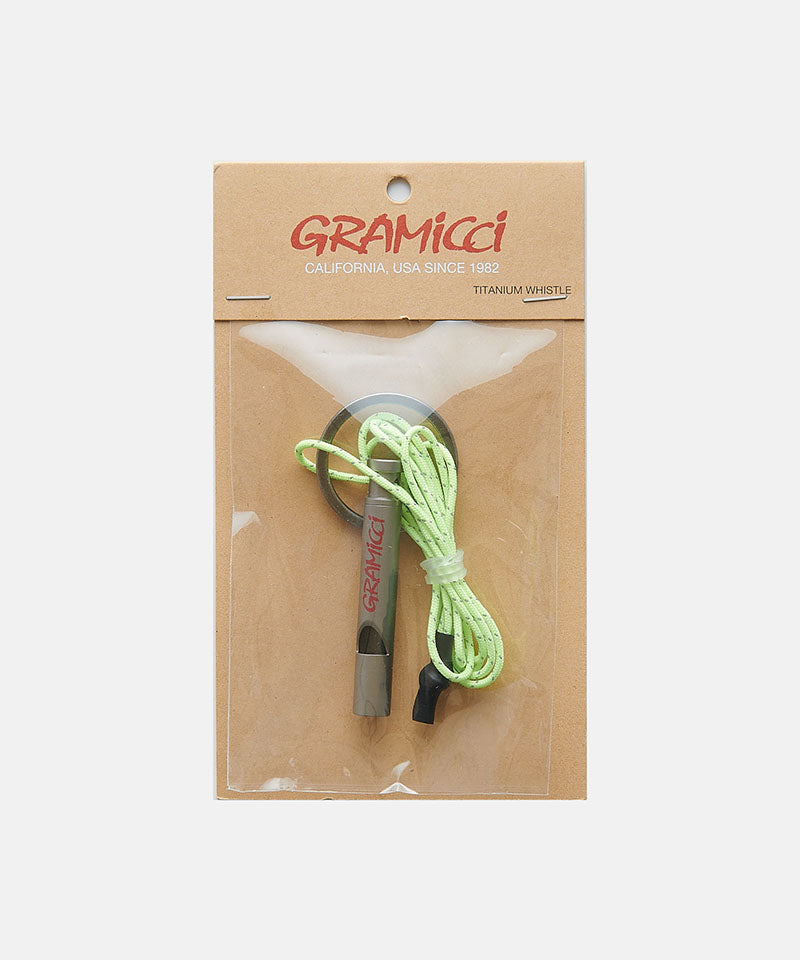 Gramicci Titanium Survival Whistle Vert lime — face