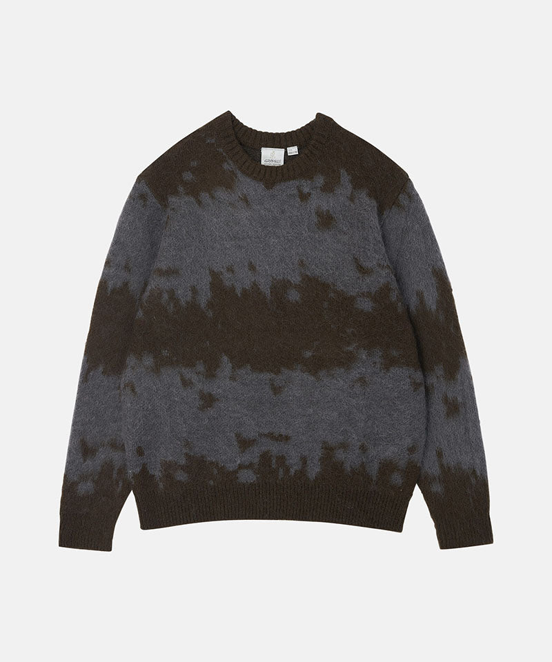 Gramicci Mohair Splatter Sweater Éclaboussures slate — packshot