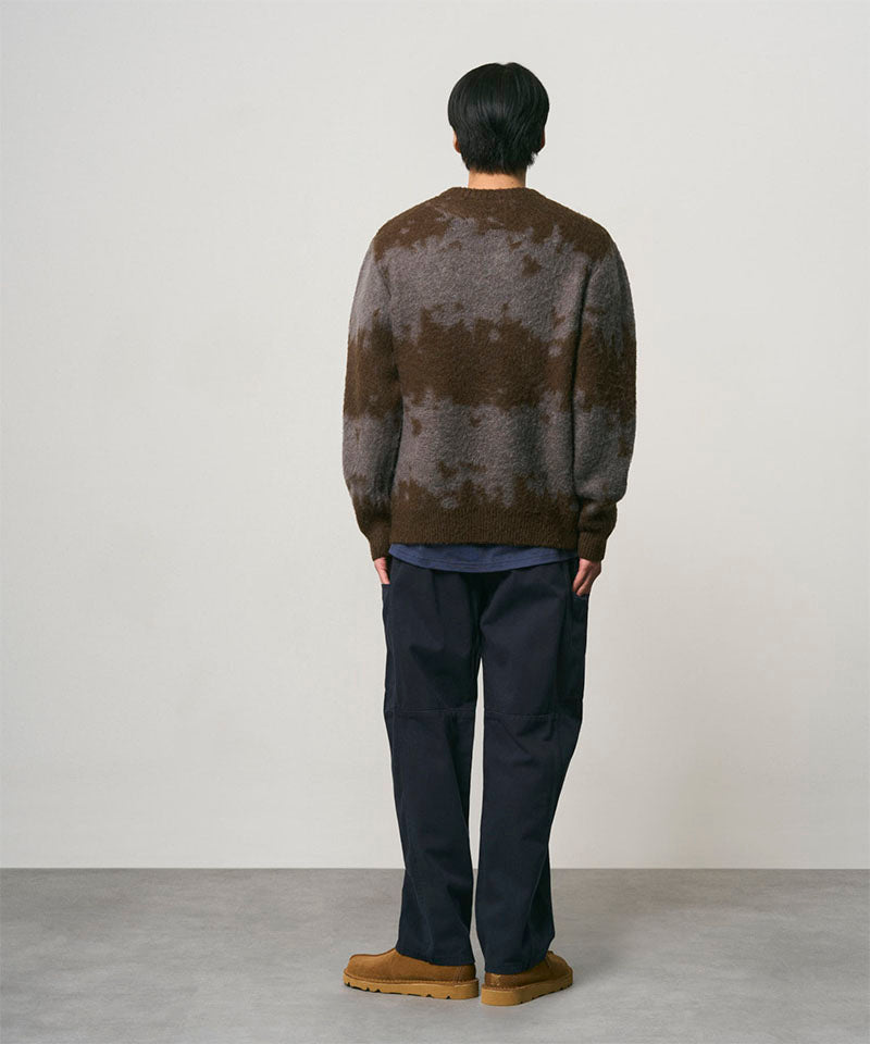 Gramicci Mohair Splatter Sweater Éclaboussures slate — profil