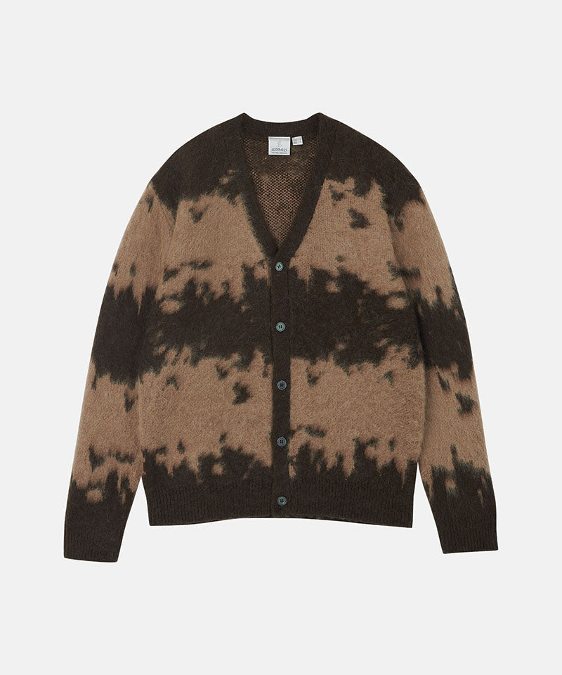 Gramicci Mohair Splatter Cardigan Éclaboussures taupe — packshot