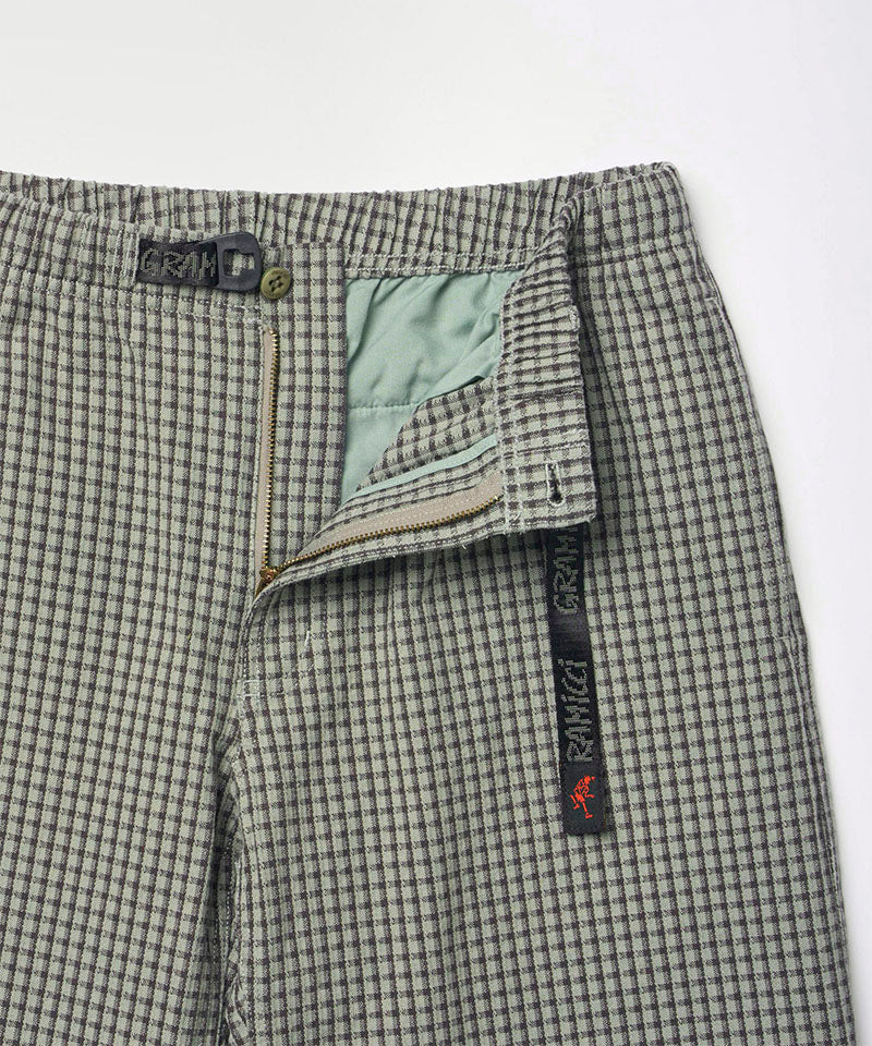 Gramicci Dobby Plaid Gramicci Pant Straight Fit Stone — détail