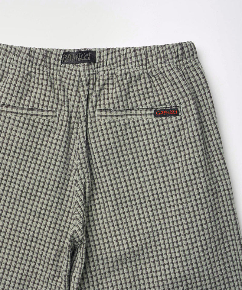 Gramicci Dobby Plaid Gramicci Pant Straight Fit Stone — porté