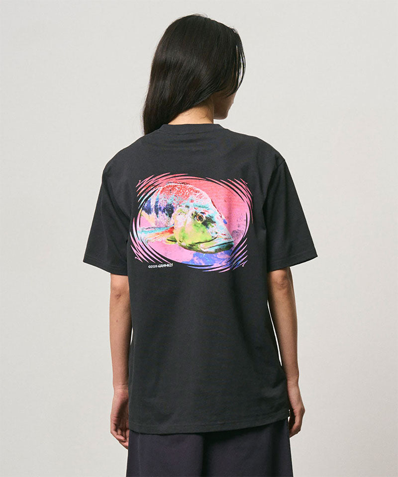 Gramicci Bass Tee Noir vintage — détail