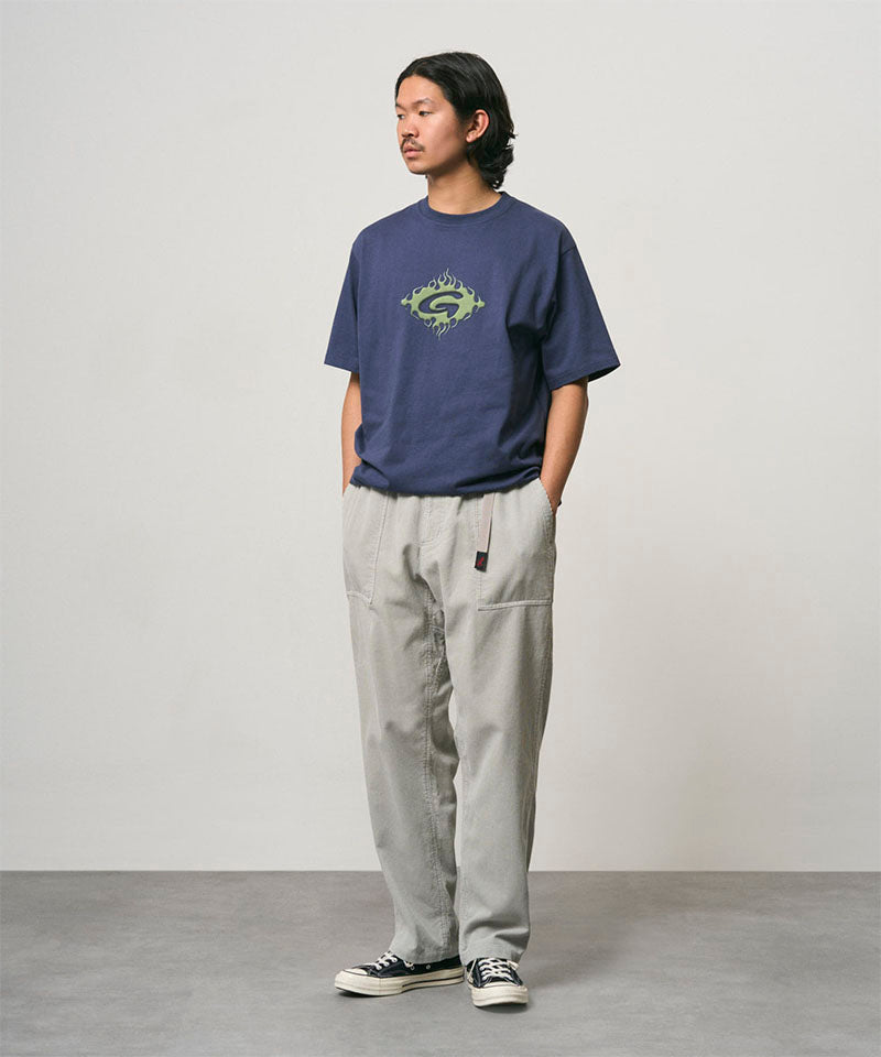 Gramicci Flames Tee Navy — face
