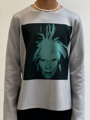 Comme des Garçons SHIRT - Pull en Maille X Andy Warhol - FM-N004-S24 - Gris