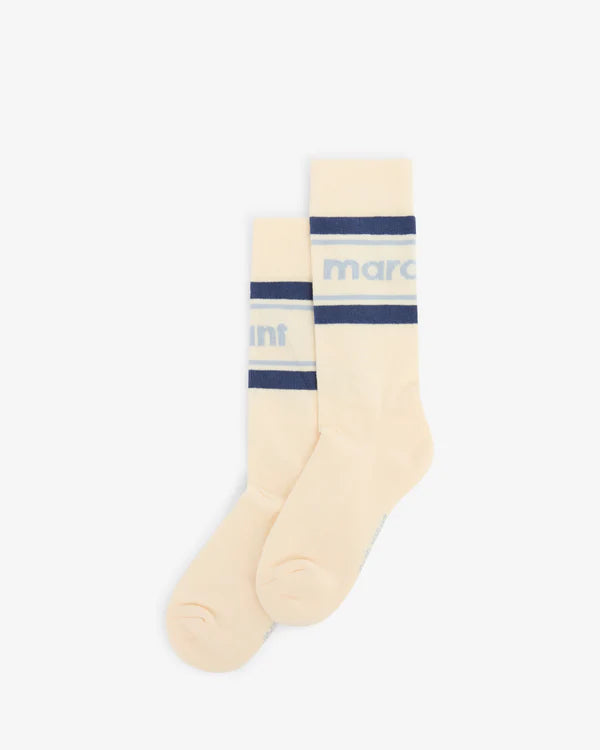 Isabel Marant - Dona Chaussettes - Ecru/bleu