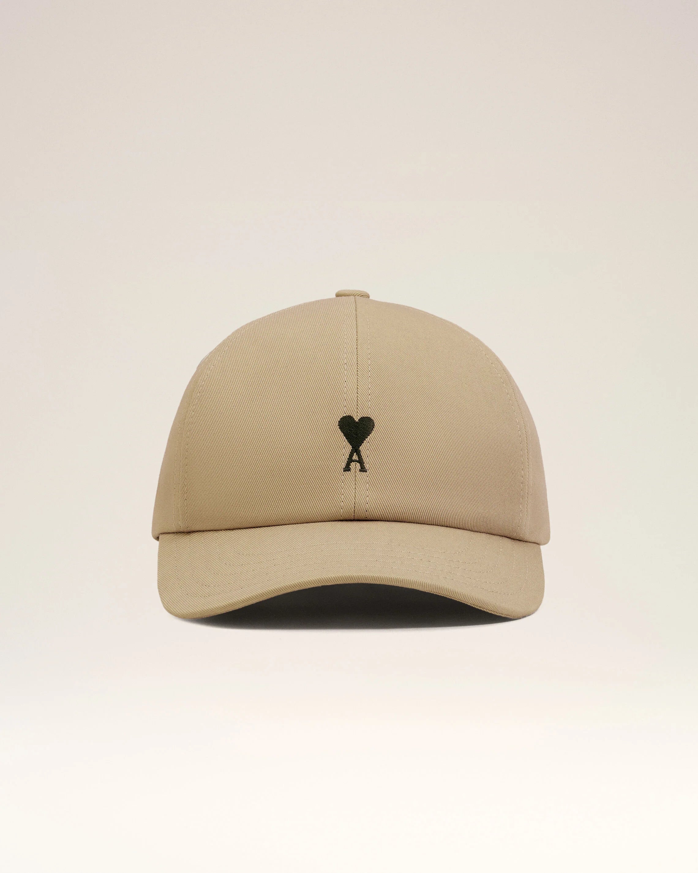 Ami Paris - Casquette Ami de Coeur en gabardine de coton - Beige taupe-Accessoires-UCP265.AW0041