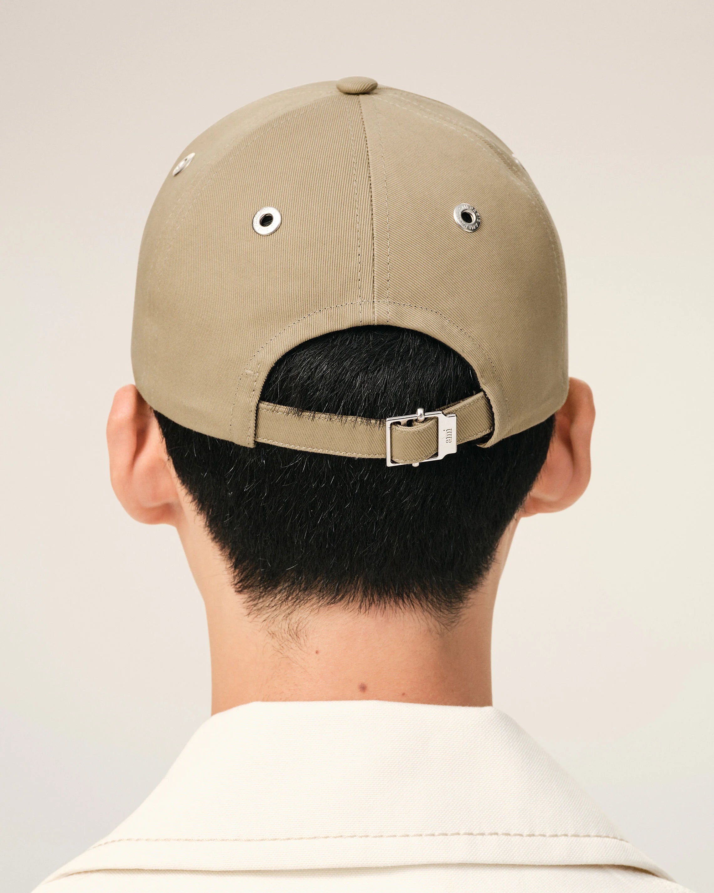 Ami Paris - Casquette Ami de Coeur en gabardine de coton - Beige taupe-Accessoires-UCP265.AW0041