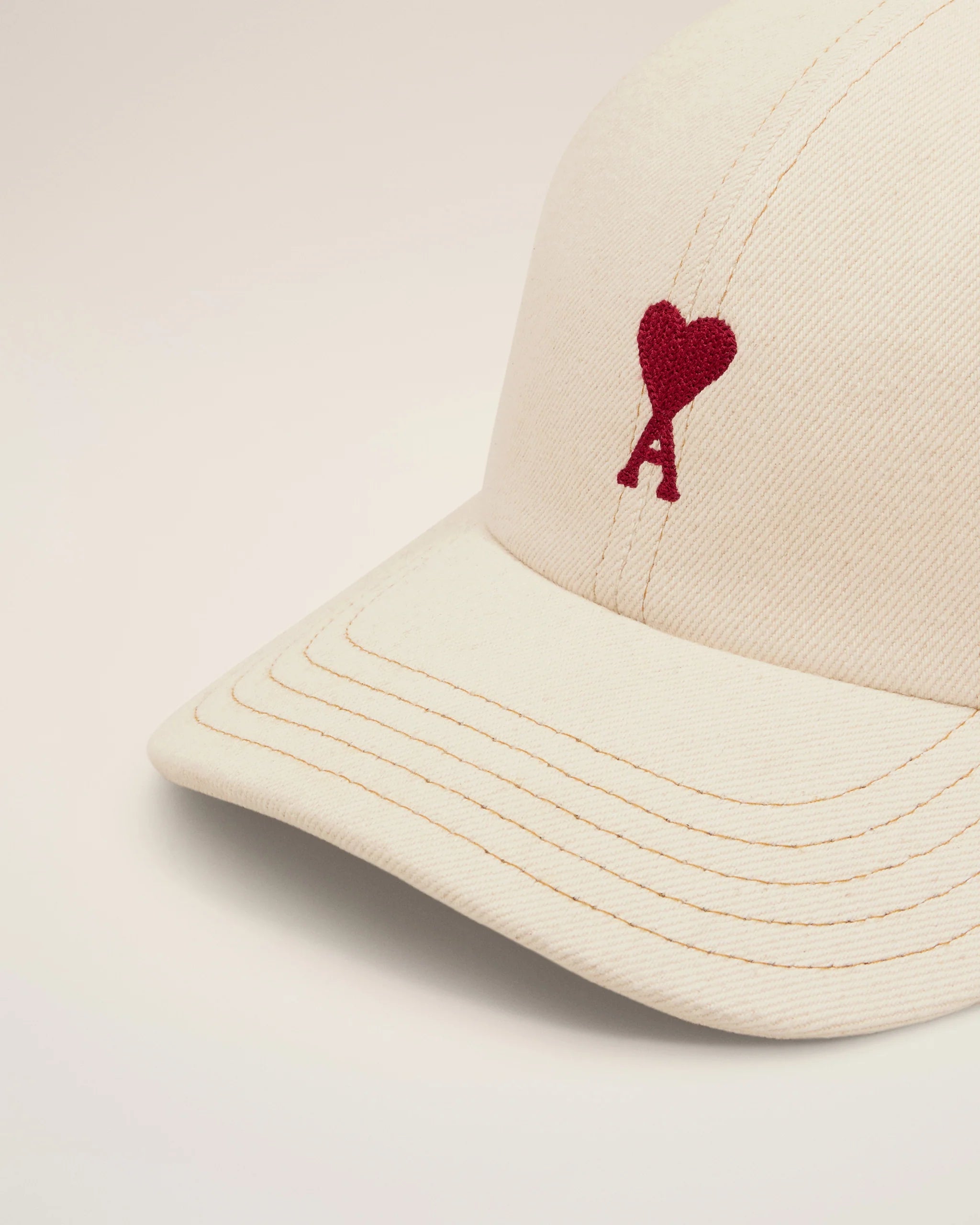 Ami Paris - Casquette Broderie Ami de Cœur - Beige - UCP116 - Accessoires - 