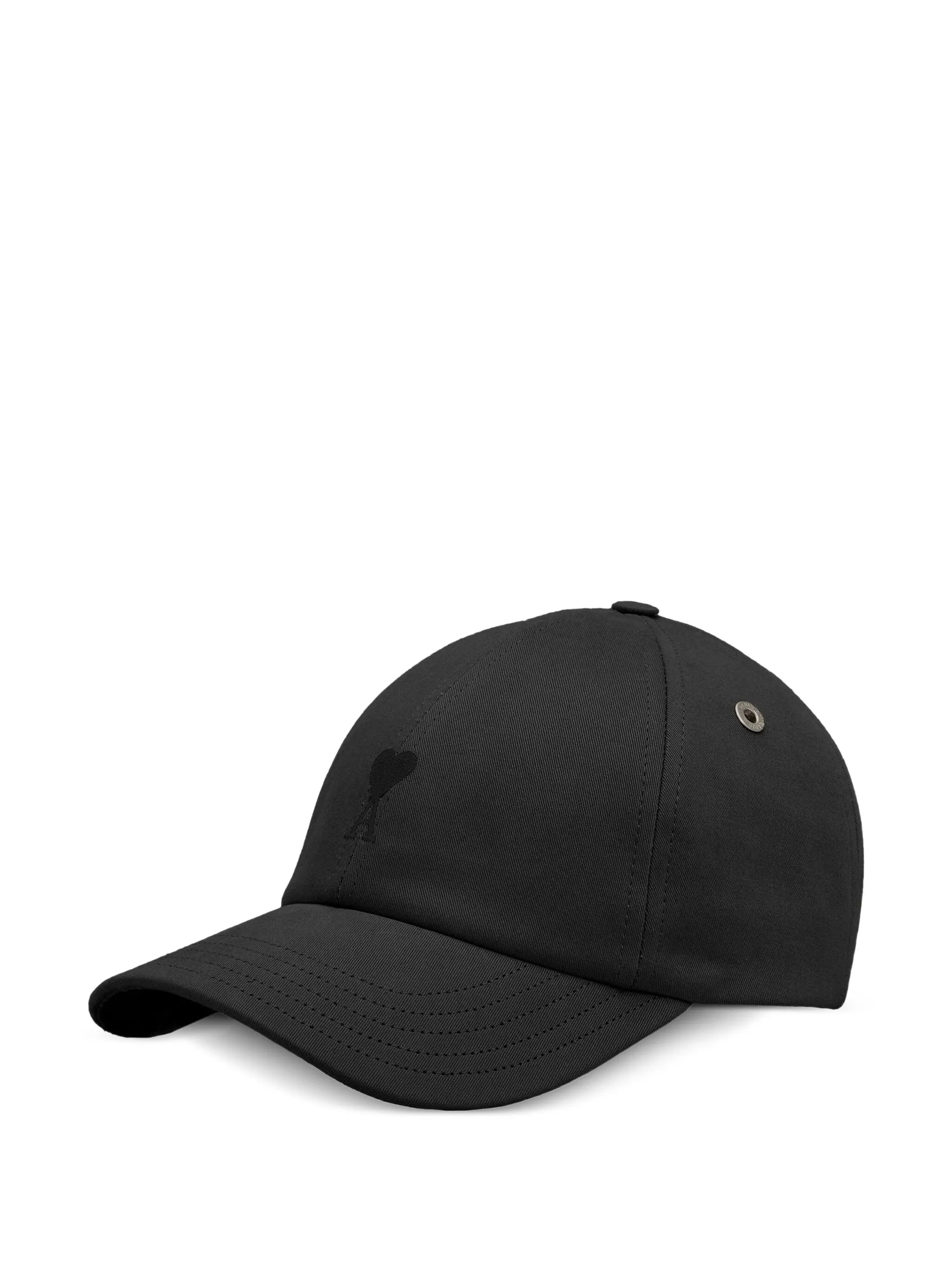 Ami Paris - Casquette Broderie Ami de Coeur - Noir - Accessoires - UCP265