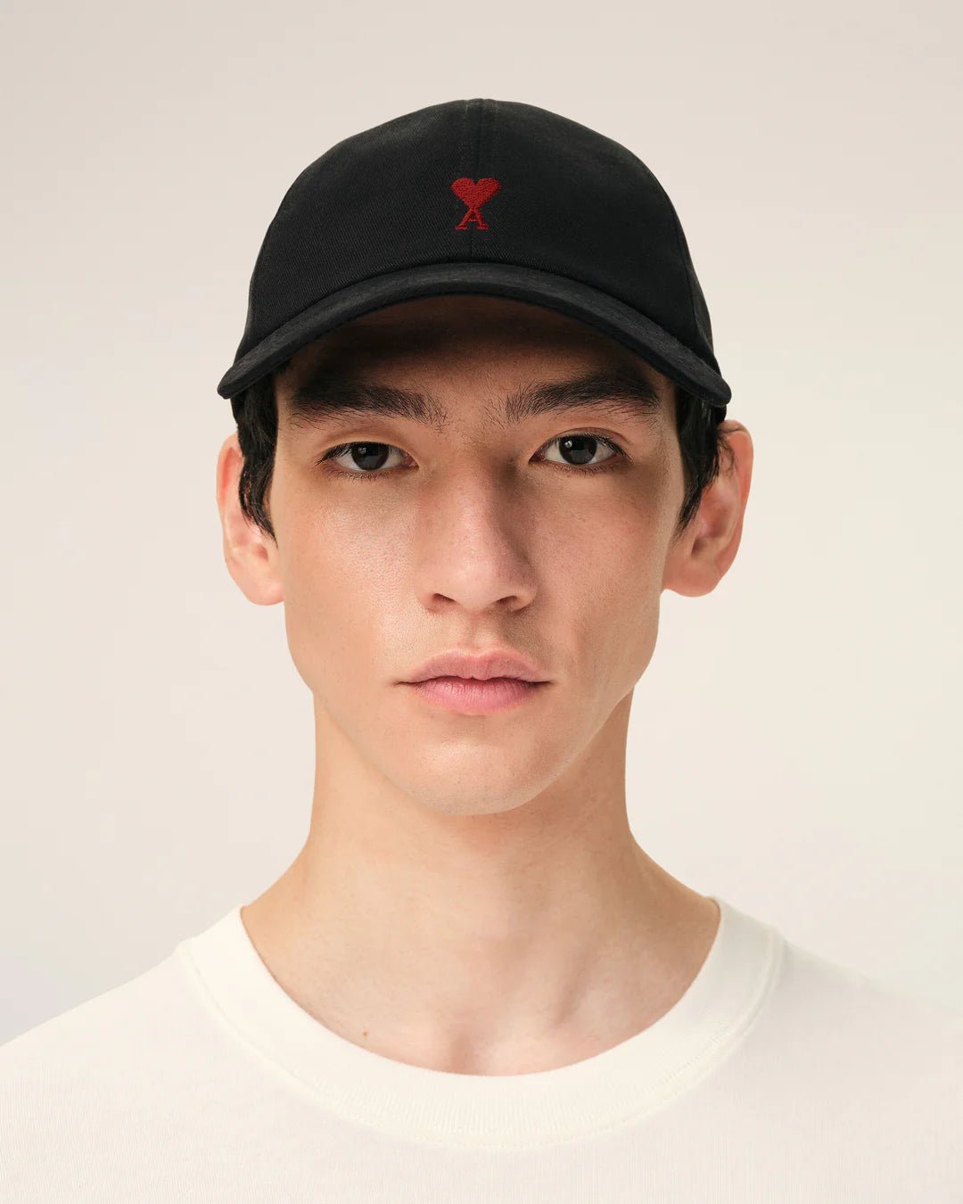 Ami Paris - Casquette coton brodé Ami de Cœur rouge - Noir - BFUCP006-Accessoires-BFUCP006.CO0051