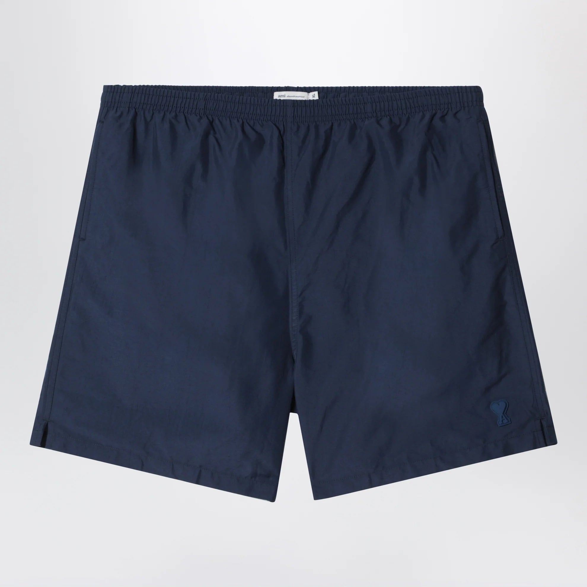 Ami Paris - Maillot de bain long - Bleu encre uni-Accessoires-HBW318.PA0027