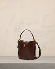 Ami Paris - Mini Sac Seau Paris Paris - Chocolat - Accessoires - ULL005.AL0036