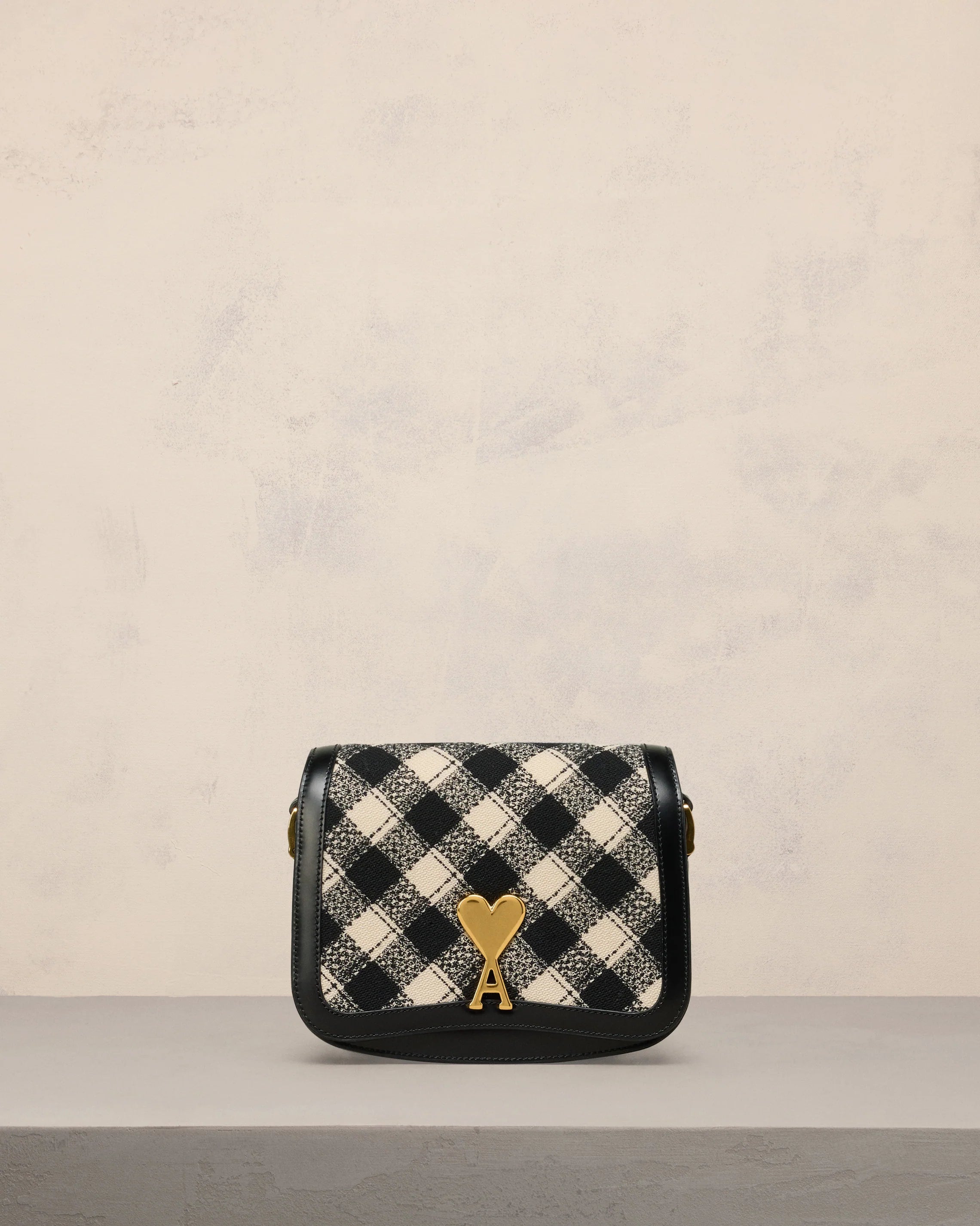 Ami Paris - Sac à Main Paris Paris - Noir/Ecru - Accessoires - ULL005.AW0051