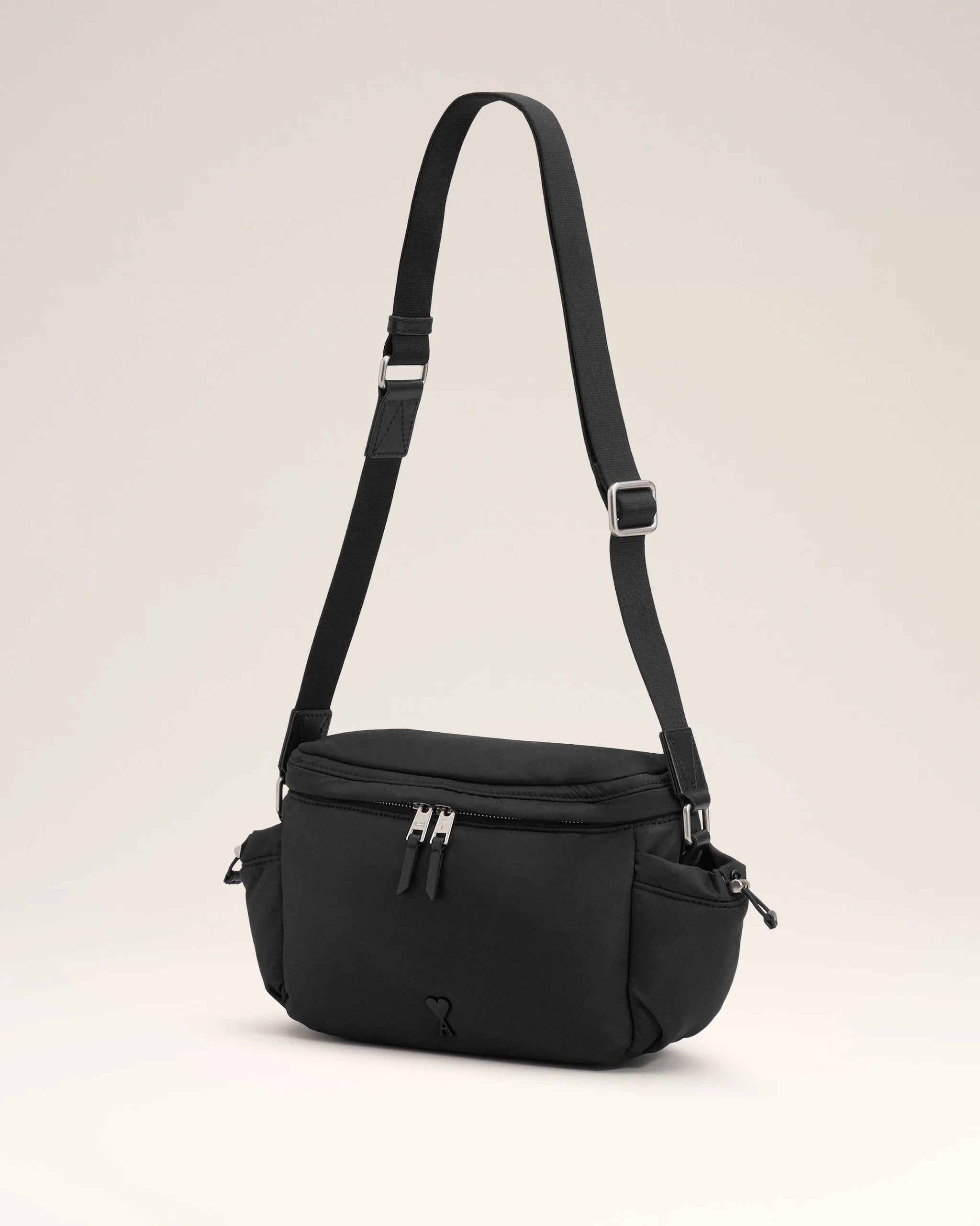 Ami Paris - Sac Messenger Ami de Coeur - Noir - ULL022 - Accessoires - ULL183