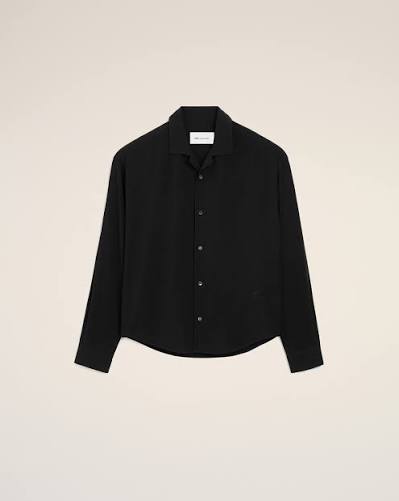 Ami Paris - Chemise manches longues boxy Ami Paris brodé noir - Noir-Chemises-HSH829.VI0036