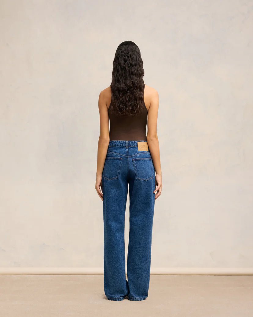 Ami Paris Femme - Jean Coupe Large - Bleu Usé - Jean - FTR450.DE0031.480