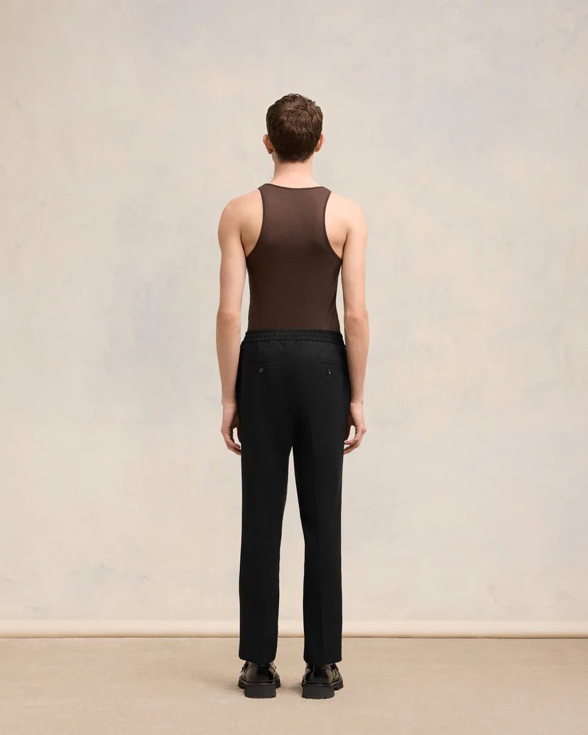 Ami Paris - Pantalon Taille Élastiquée FW24 - Noir - Pantalons et Shorts - HTR226.WV0044