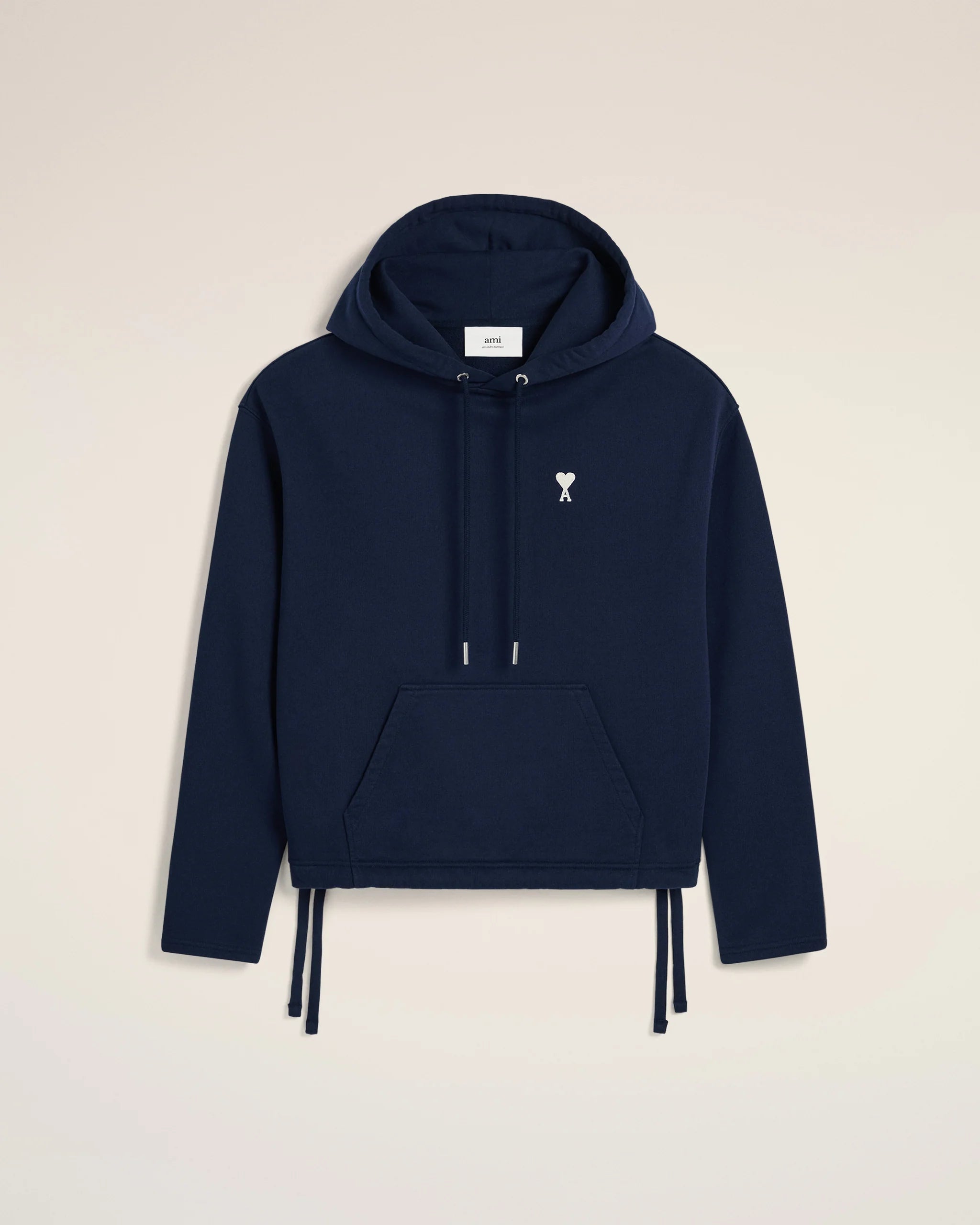 Ami Paris - Hoodie Bleu Marine Ami de Coeur En Coton - Bleu Marine - Pulls et Sweats - FSW260.730