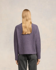 Ami Paris - Pull col Cheminée Ami de Cœur - Lilas - Pulls et Sweats - UKS425.KN0032.504