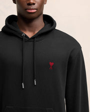 Ami Paris - Sweat à Capuche Classique Ami de Cœur - Noir et Rouge - Pulls et Sweats - BFUSW235.730