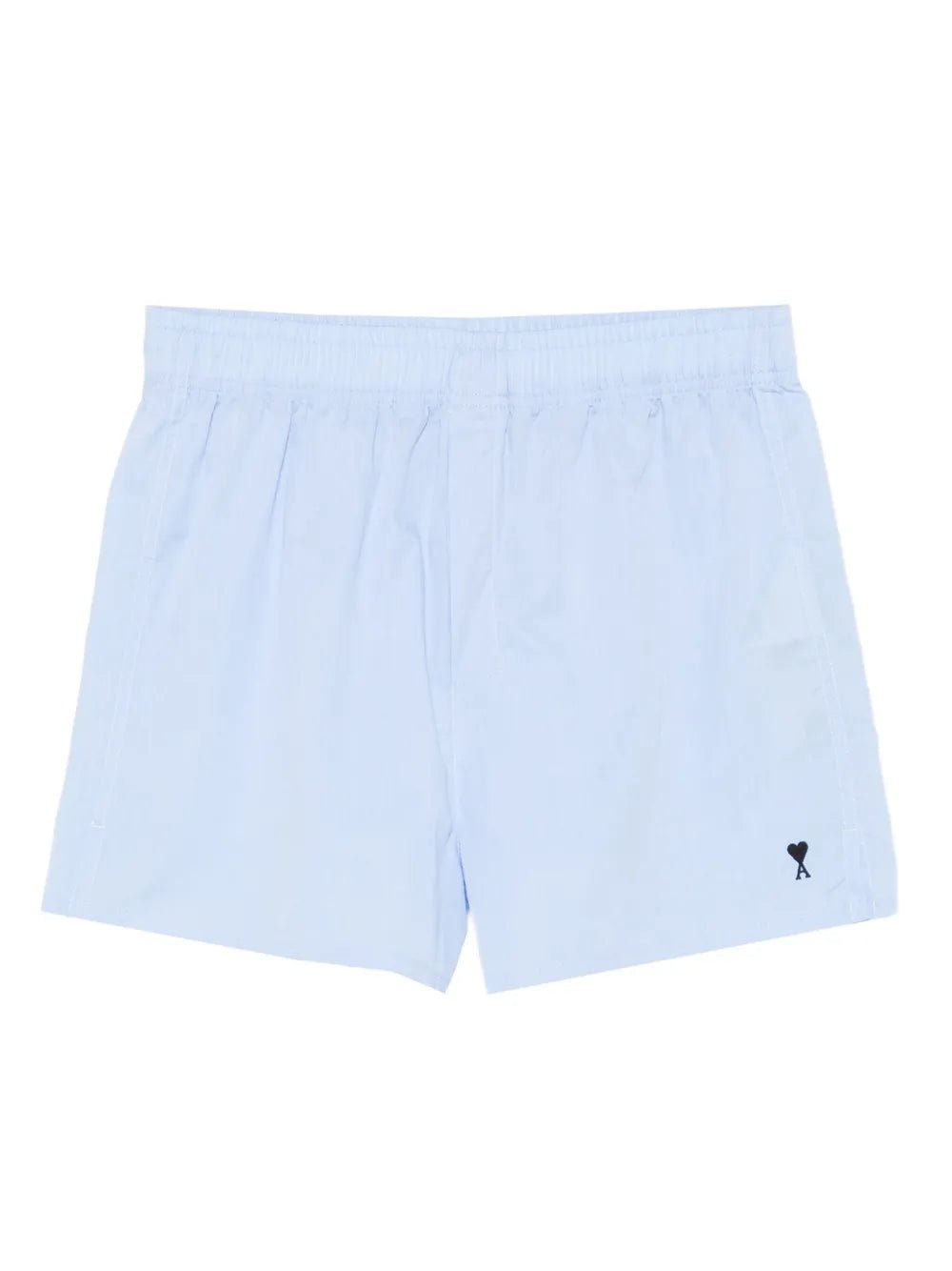 Ami Paris - Caleçon en popeline de coton Ami de coeur - Bleu ciel/noir - Sous - vetements - HUN206.CO0094