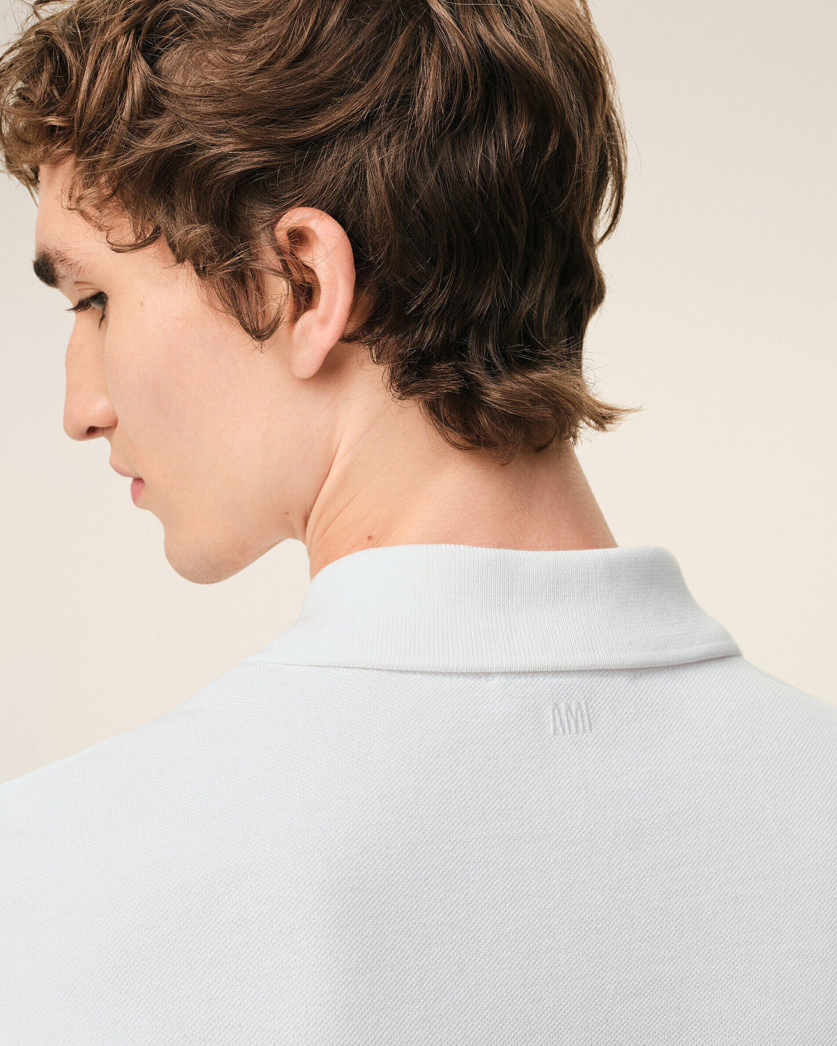Ami Paris - Polo manches courtes Ami de coeur contrasté - Blanc-T-shirts-HPL411.760